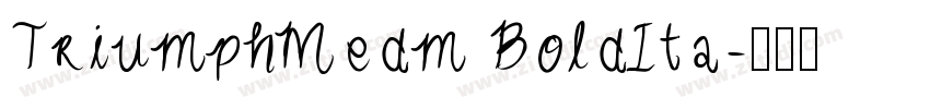 TriumphMedm BoldIta字体转换